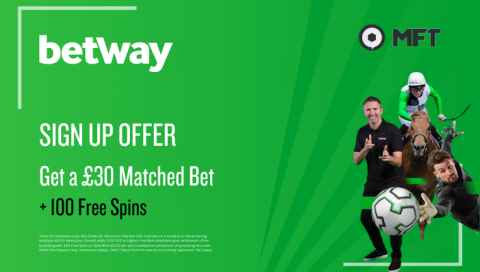 Betway sign up offer – Get a £30 matched free bet & 100 spins in 2024