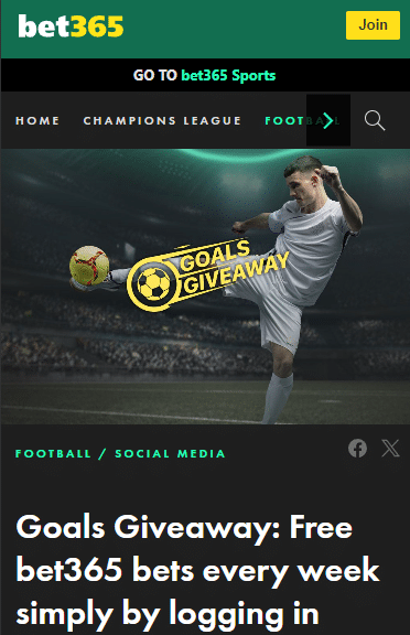 Bet365 goals giveaway