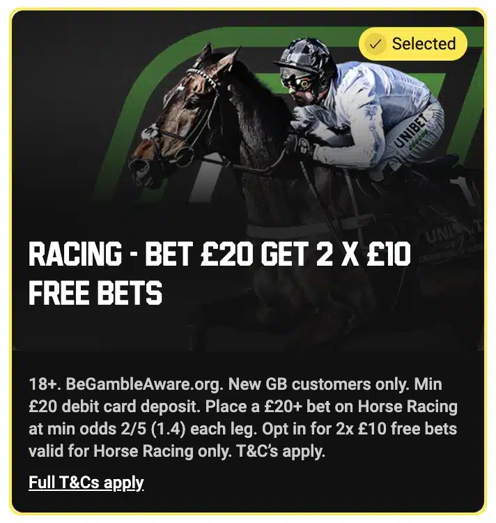 Unibet racing offer