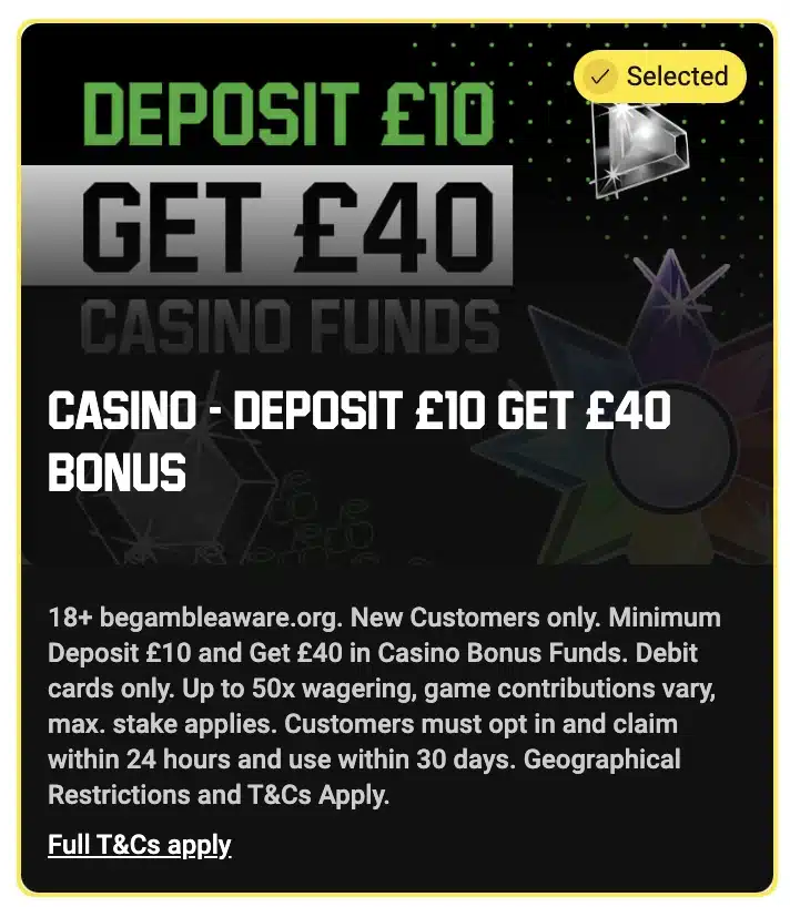 Unibet casino offer