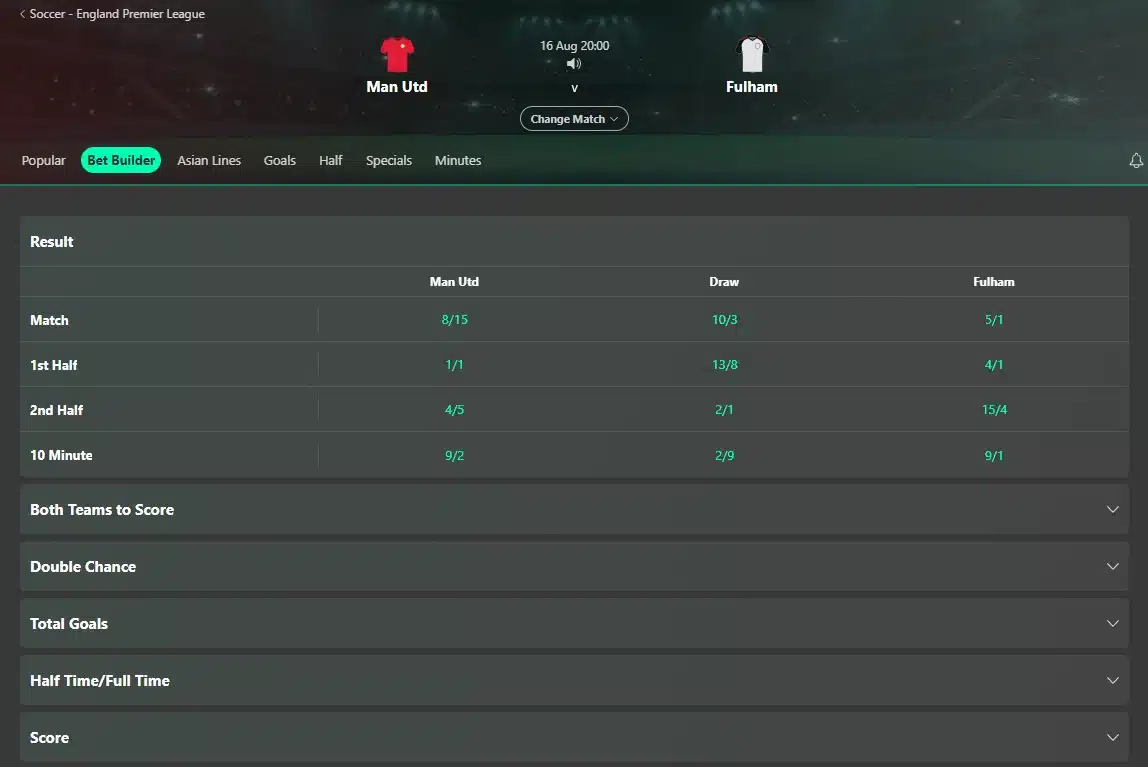 Bet365 bet builder