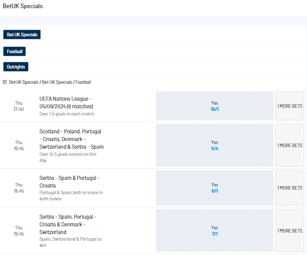 BetUK specials