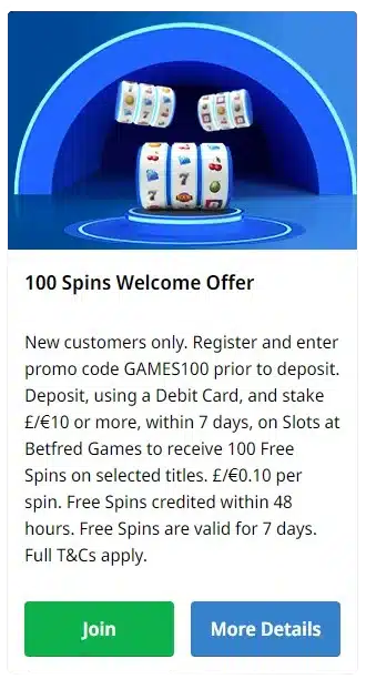 Betfred welcome offer