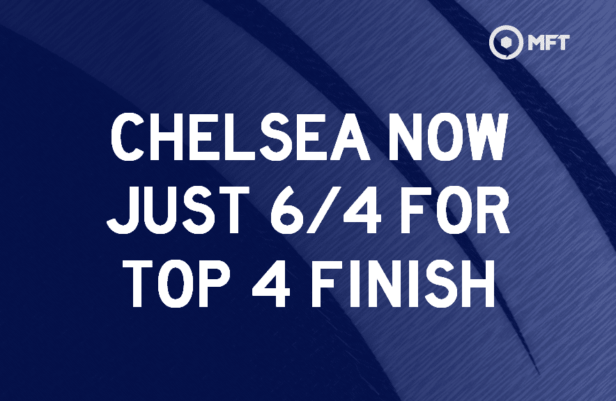 Chelsea top four finish odds