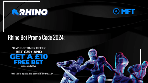 Rhino Bet Promo Code: New Bet £25 get £10 free bet