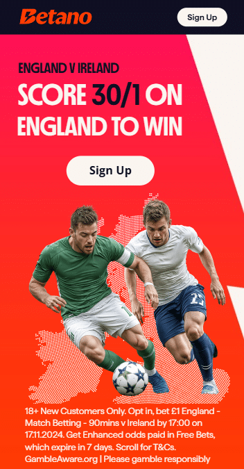 betano england vs ireland offer mft