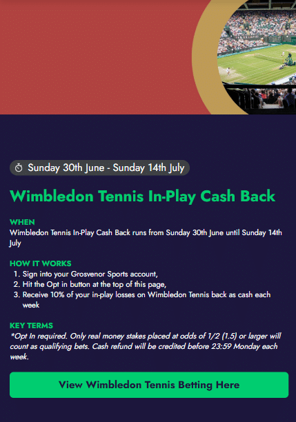 grosvenor tennis bonus offers