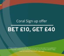 Coral sign up offer: Bet £10 Get £40 in Jan 2025