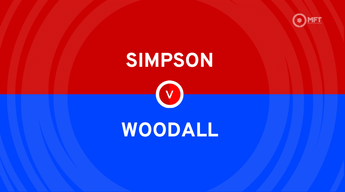 Simpson vs Woodall prediction