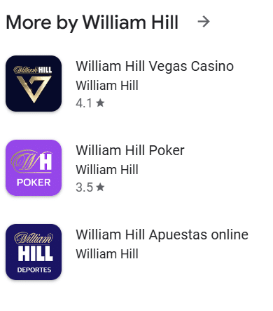 william hill apps - casino, poker, etc.