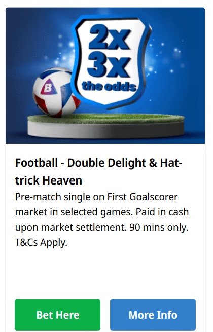 double delight and hat trick heaven offer at betfred