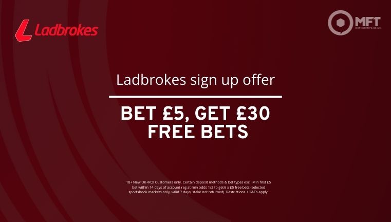 Ladbrokes sign up offer: Get £30 in free bets in January 2026