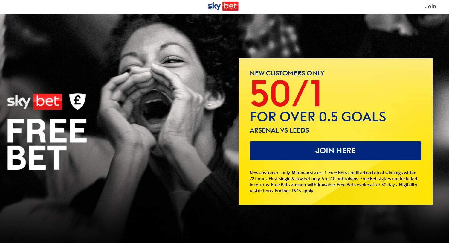 Sky Bet sign up offer: Claim £50 on York racing, Arsenal vs Leeds or an EPL acca