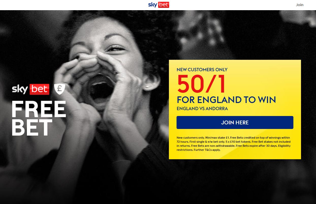 England vs Andorra free bets: Get the best offers on today’s World Cup 2026 qualifier