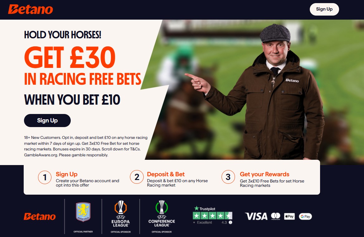 Betano Grand National sign up offer: Get £30 for day 3