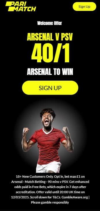 parimatch arsenal vs psv offer mft