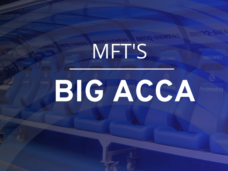 MrFixIt&rsquo;s Big Acca: Choose your own risk up to nine game, 176/1 midweek acca