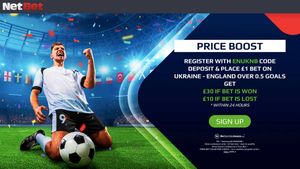Betting Offer: Get 30/1 For A Goal To Be Scored in Ukraine v England