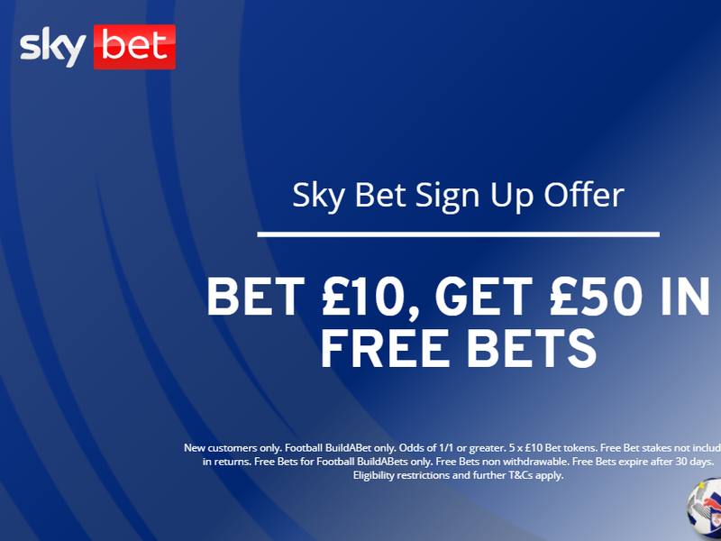 Sky Bet sign up offer: Get £50 in free bets 2025