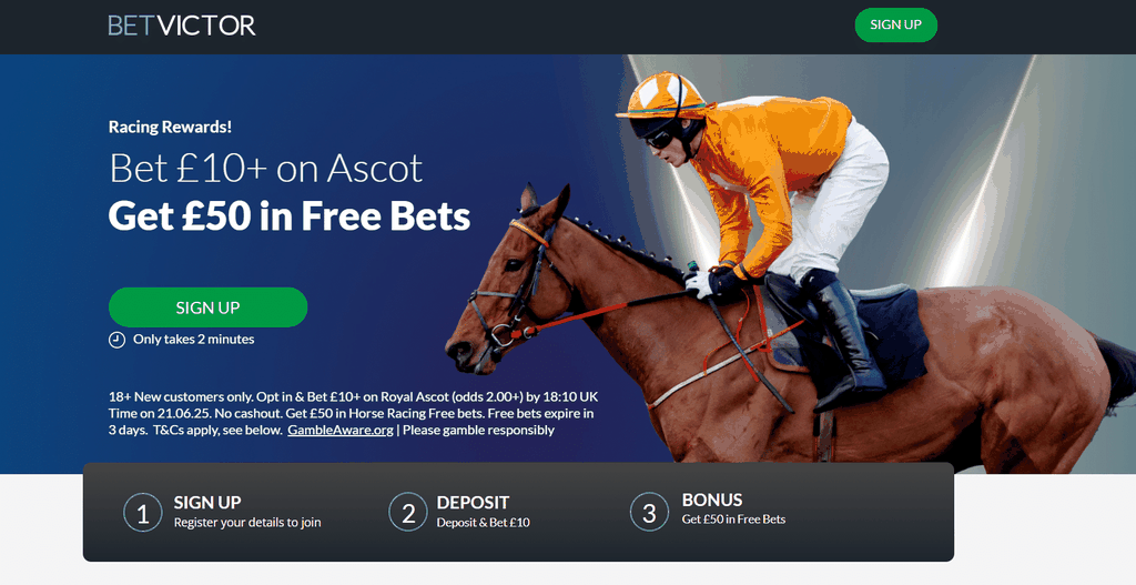 betvictor royal ascot bet 10 get 50 offer