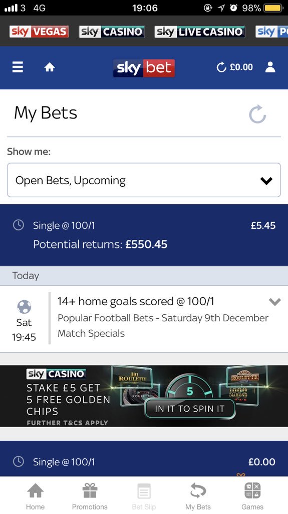 Sky Bet error leaves bad taste in the mouth