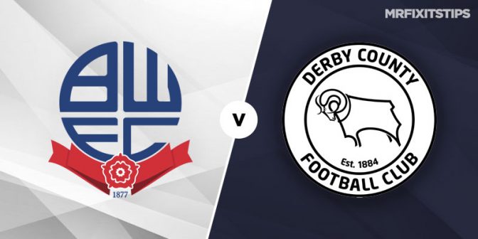Bolton Wanderers vs Derby County Prediction and Betting Tips