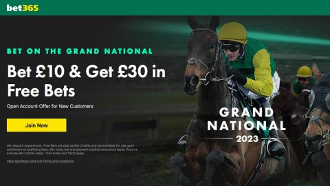 Bet on the Grand National – Bet £10 & Get £30 in Free Bets at Bet365