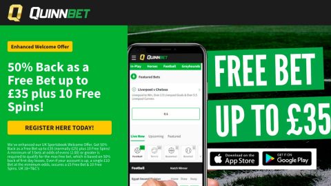 QuinnBet Welcome Offer – Claim a Free Bet up to £35
