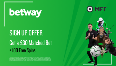 Betway Sign Up Offer – Get a £30 Matched Bet & 100 Spins in 2024