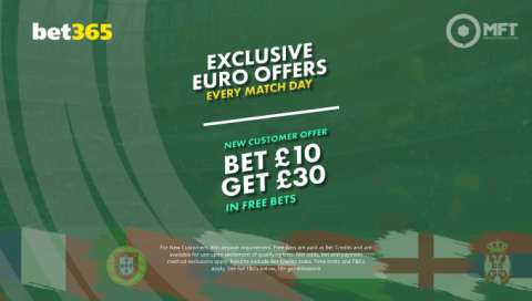 Bet365 Euro Offer: Group stage match bonuses