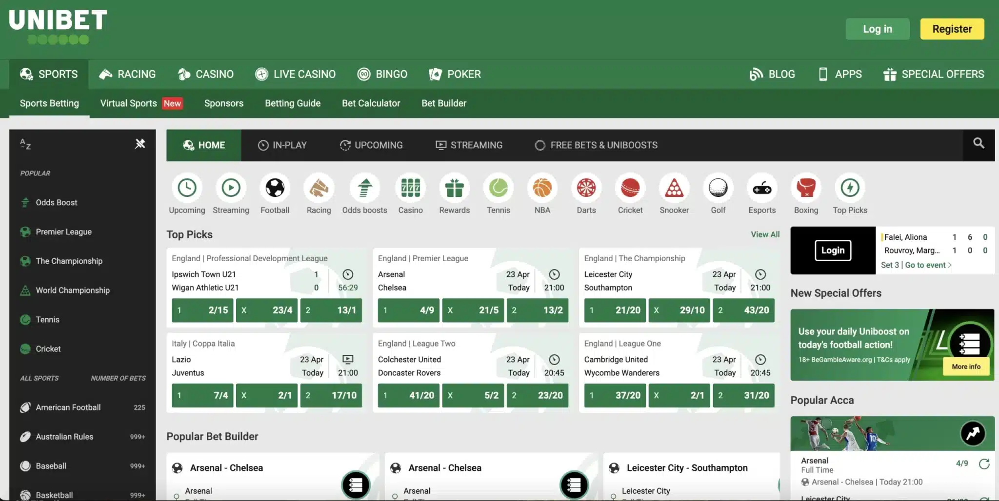 Unibet sports