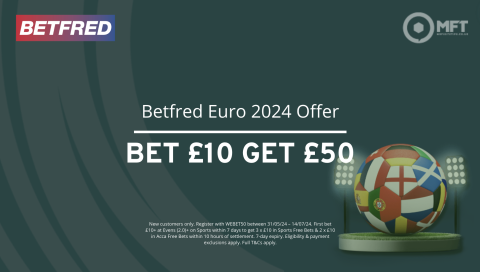 Betfred Euro 2024 betting offers: ‘WEBET50' for £50 in free bets