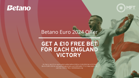 Betano Euro 2024 betting offers: £10 Free bet when England wins