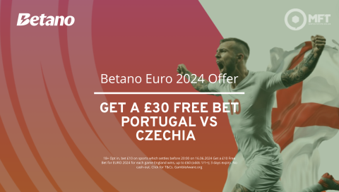 Betano Euro offers: £30 free bets