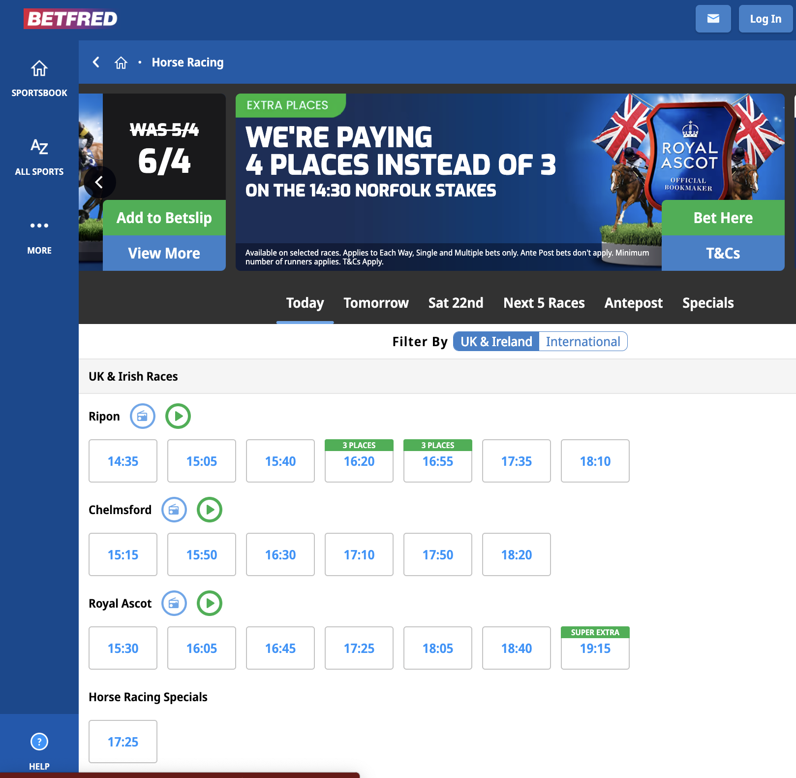 Betfred royal ascot promotion
