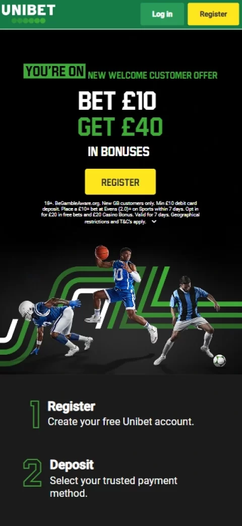 Unibet Promo Code 2024: New Bet £10, Get £40 Sign Up Offer