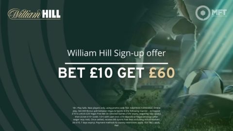 William Hill Sign Up Offer – Get £60 in free bets Jul 2024