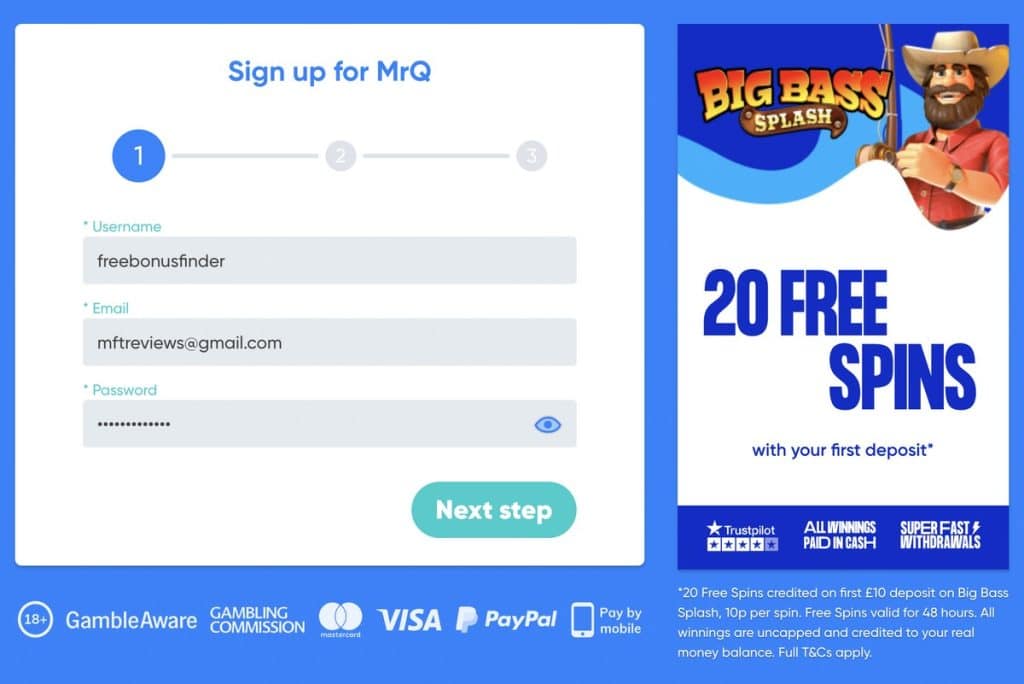 MrQ sign up offer