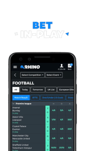 Rhino bet in-play betting