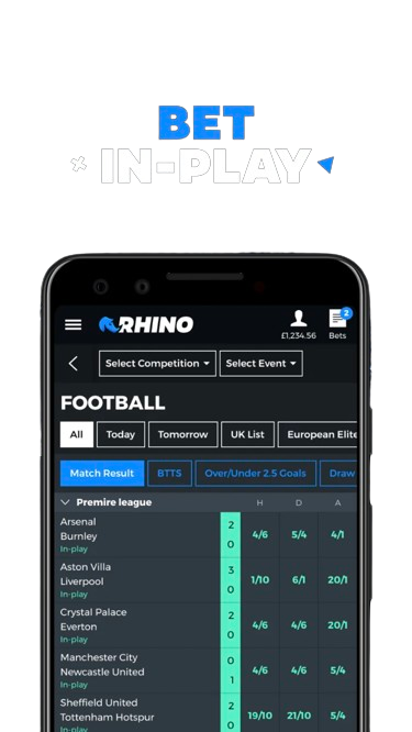 Rhino bet in-play betting