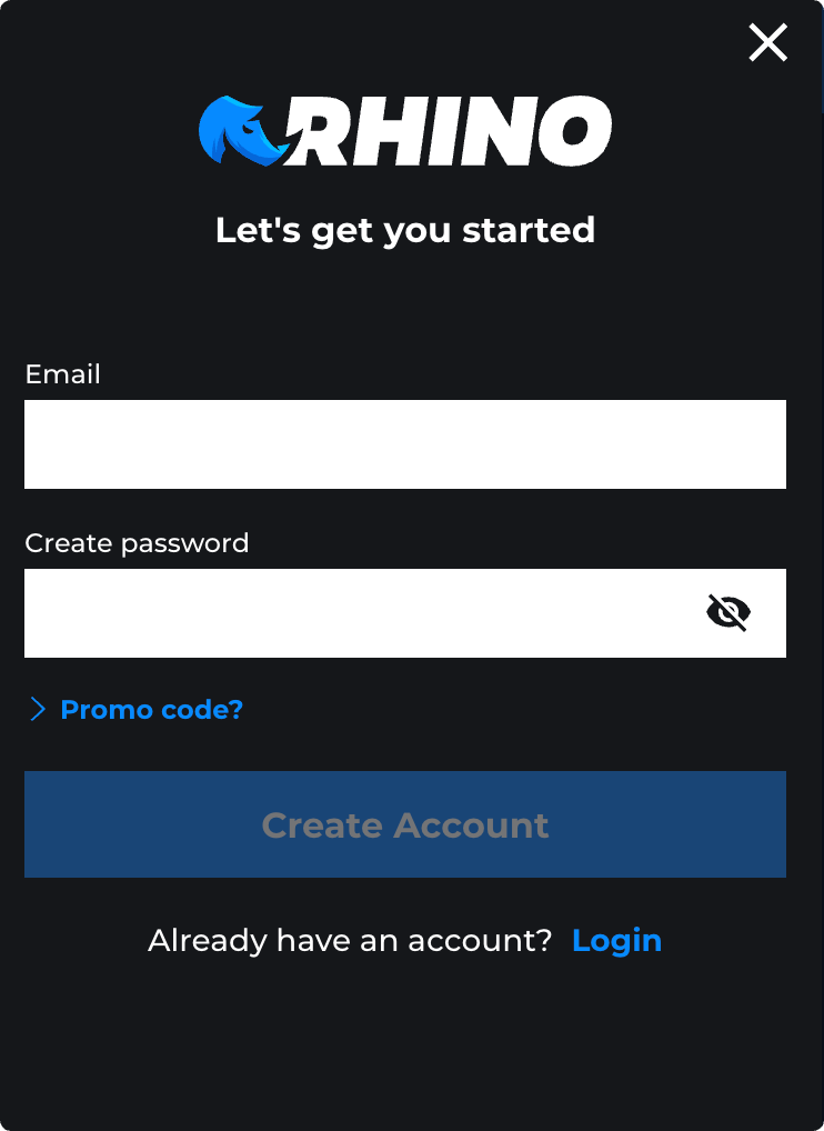 Rhino bet registration