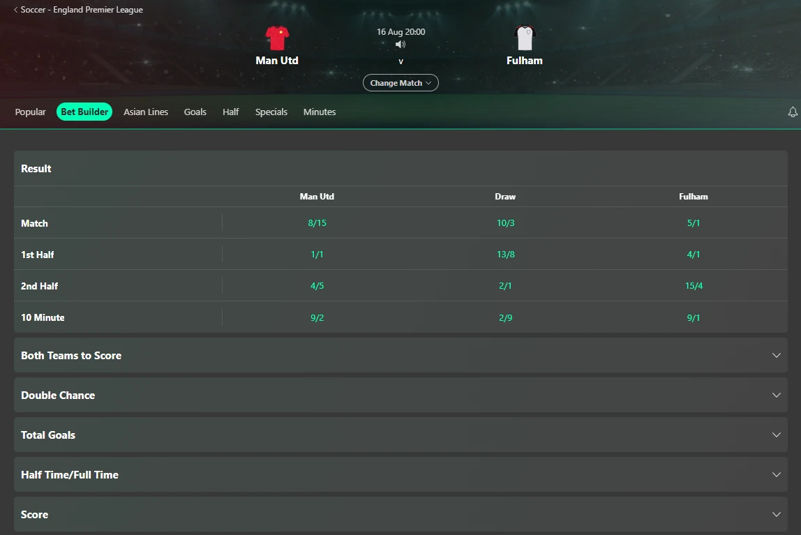 Bet365 bet builder