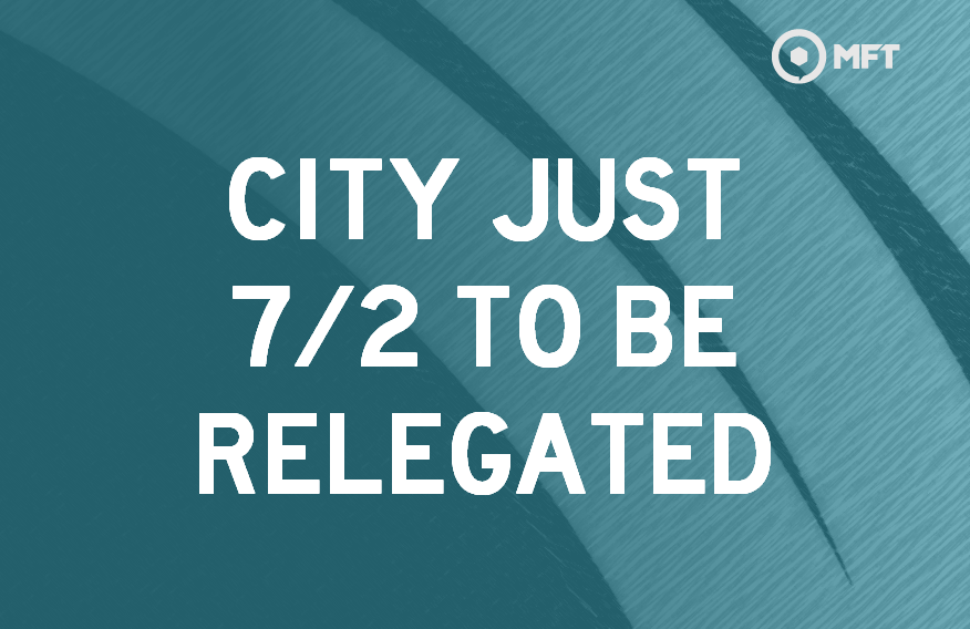 Man City relegation odds