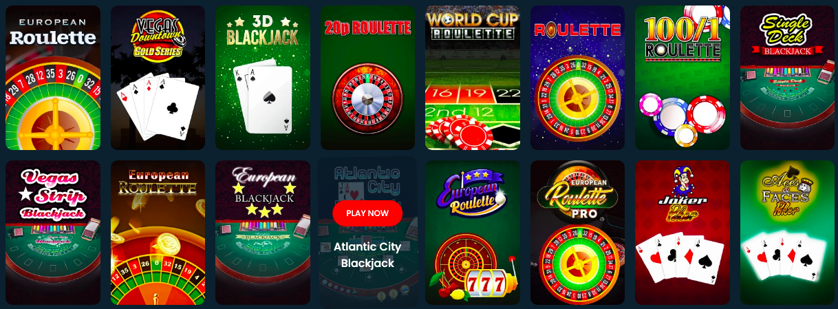 Mogobet's casino games.