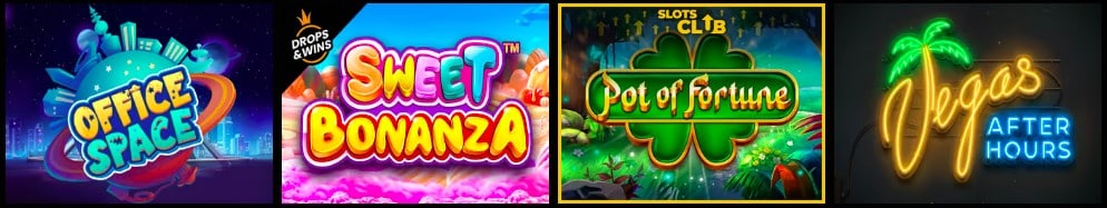 Image of some of the casino games at Priced Up Bet.