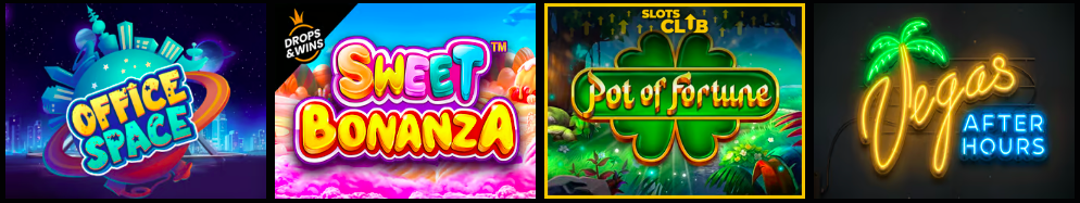 Image of some of the casino games at Priced Up Bet.